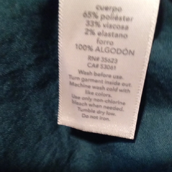 Teal Green Dress with Gold Accents Size 3M - Picture 6 of 7